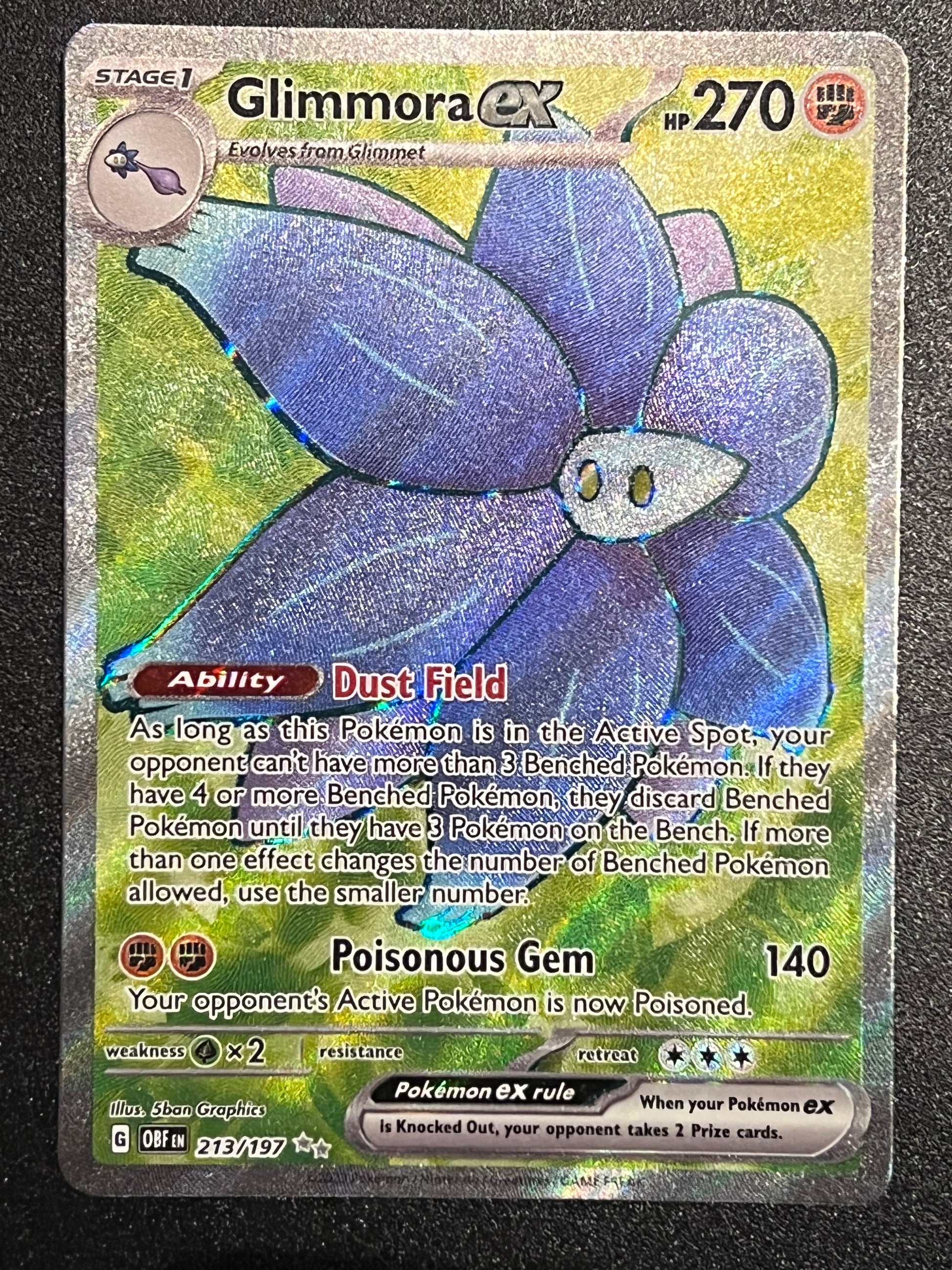 glimmora pokemon card price 213/197 Glimmora Ex