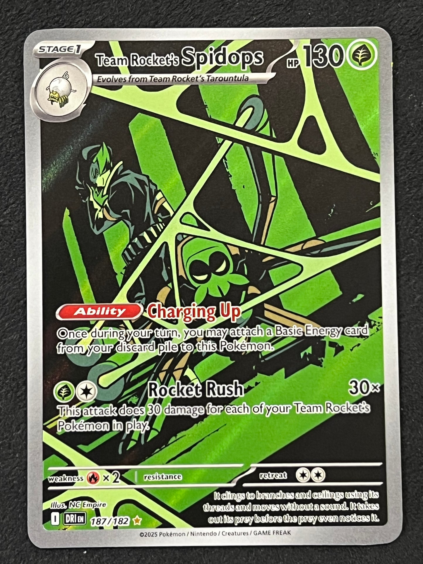 187/182 Team Rocket’s Spidops - Pokémon Destined Rivals Illustration Rare