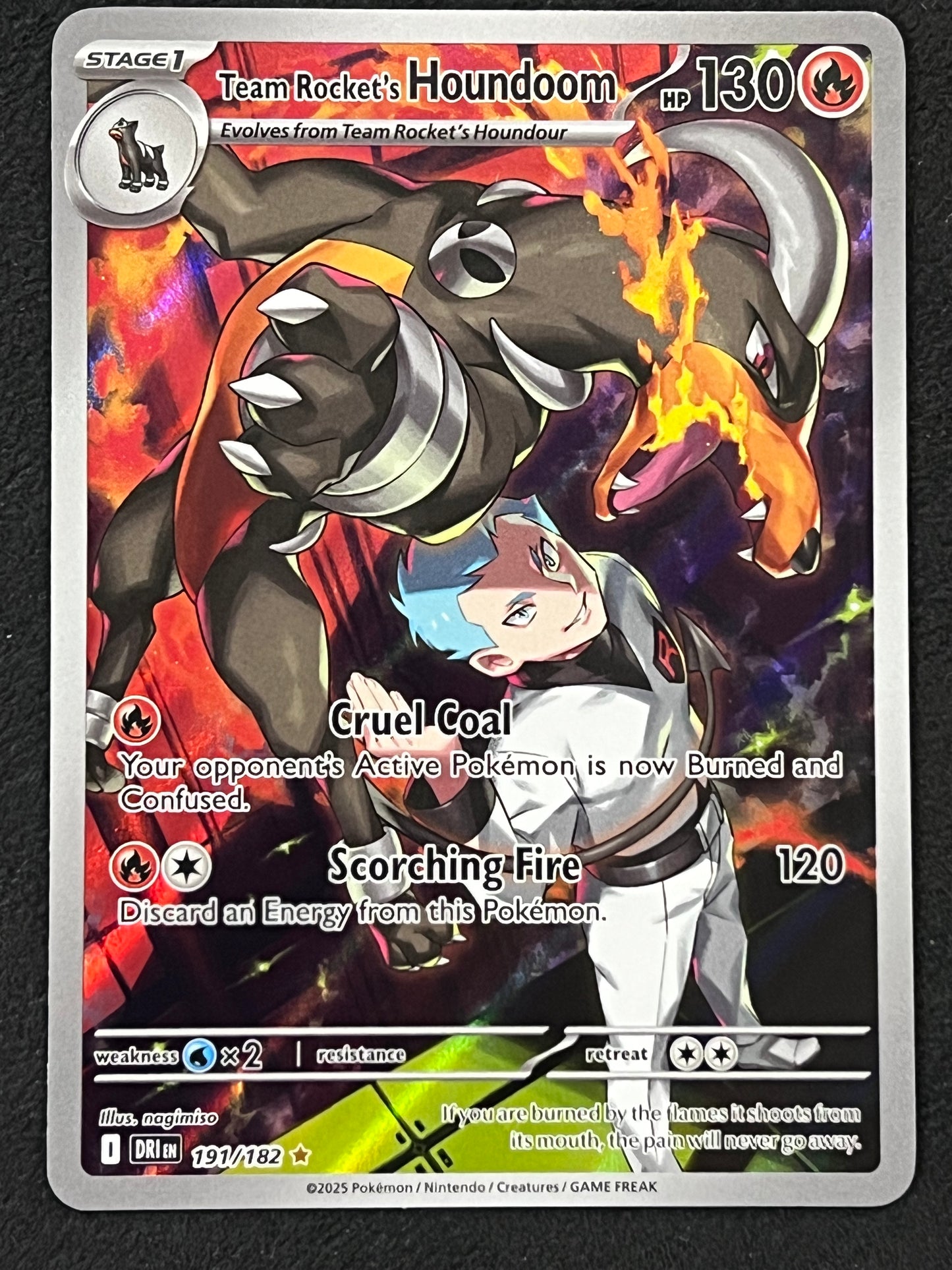 191/182 Team Rocket’s Houndoom - Pokémon Destined Rivals Illustration Rare