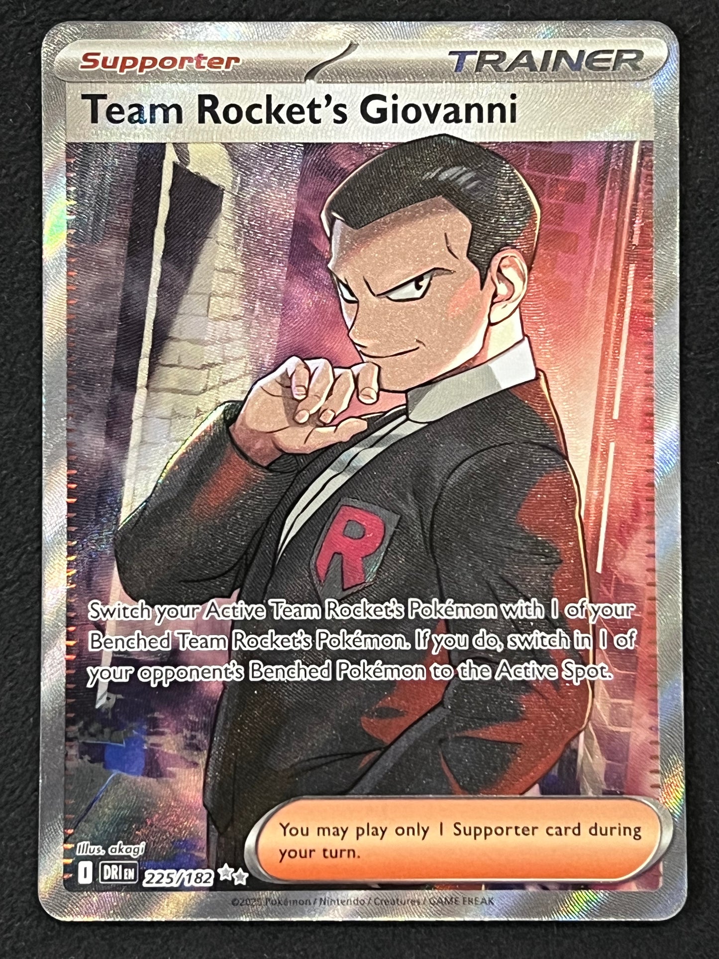225/182 Team Rocket’s Giovanni - Pokémon Destined Rivals Ultra Rare