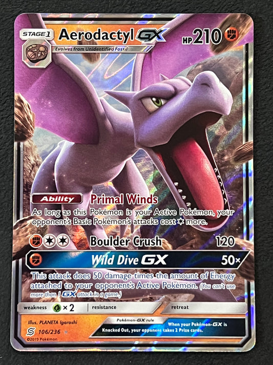 106/236 Aerodactyl Gx - Pokémon Unified Minds Ultra Rare
