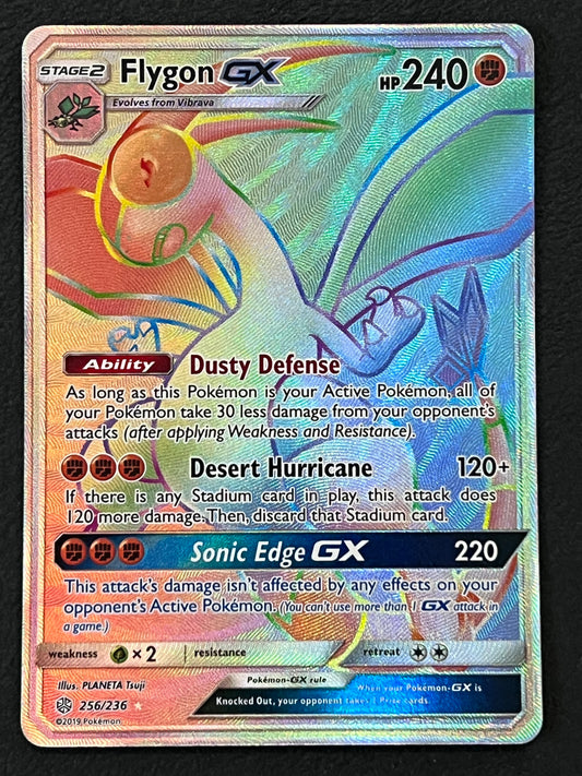 256/236 Flygon Gx - Pokémon Cosmic Eclipse Rainbow Secret Rare