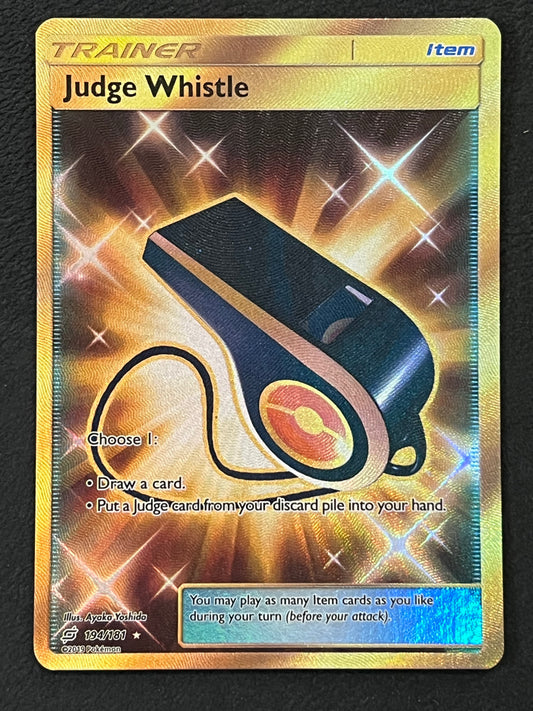 194/181 Judge Whistle - Pokémon Team Up Gold Secret Rare