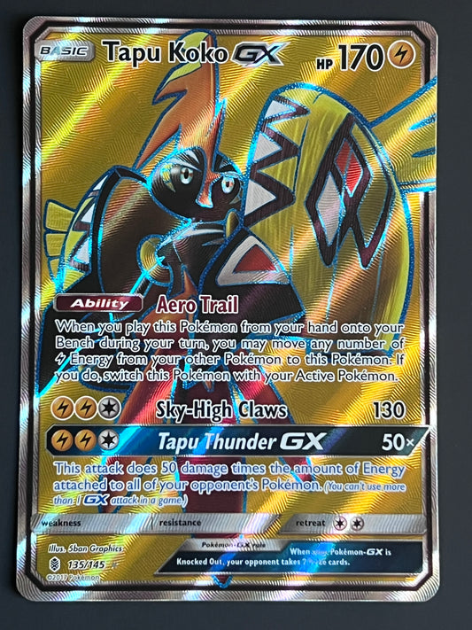 135/145 Tapu Koko Gx - Pokémon Guardians Rising Full Art