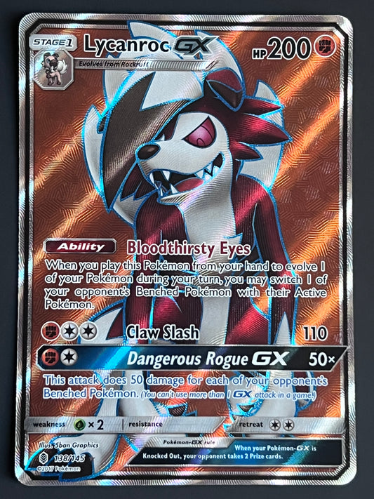 138/145 Lycanroc Gx - Pokémon Guardians Rising Full Art