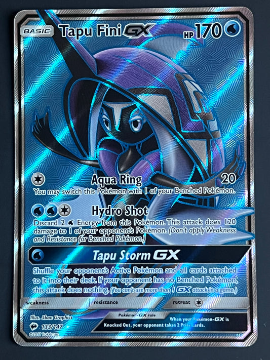 133/147 Tapu Fini Gx - Pokémon Burning Shadows Full Art