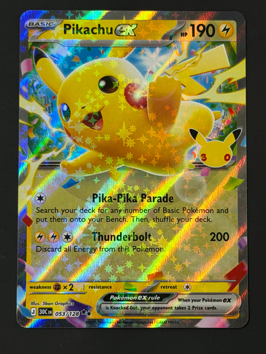 053/128 Pikachu ex - Pokémon 30th Celebration Double Rare