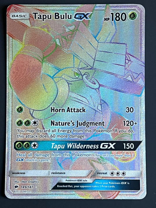 149/147 Tapu Bulu Gx - Pokémon Burning Shadows Rainbow Secret Rare