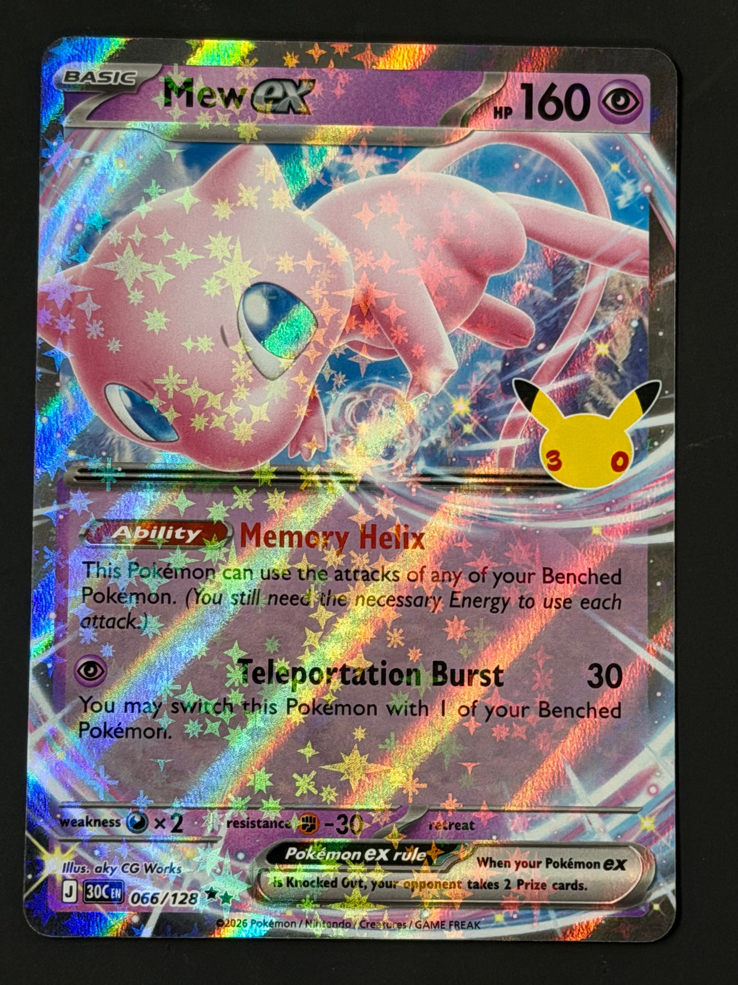 066/128 Mew ex - Pokémon 30th Celebration Double Rare