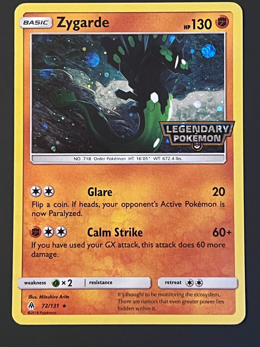 072/131 Zygarde (STAMPED) - Pokémon Forbidden Light Rare Holo