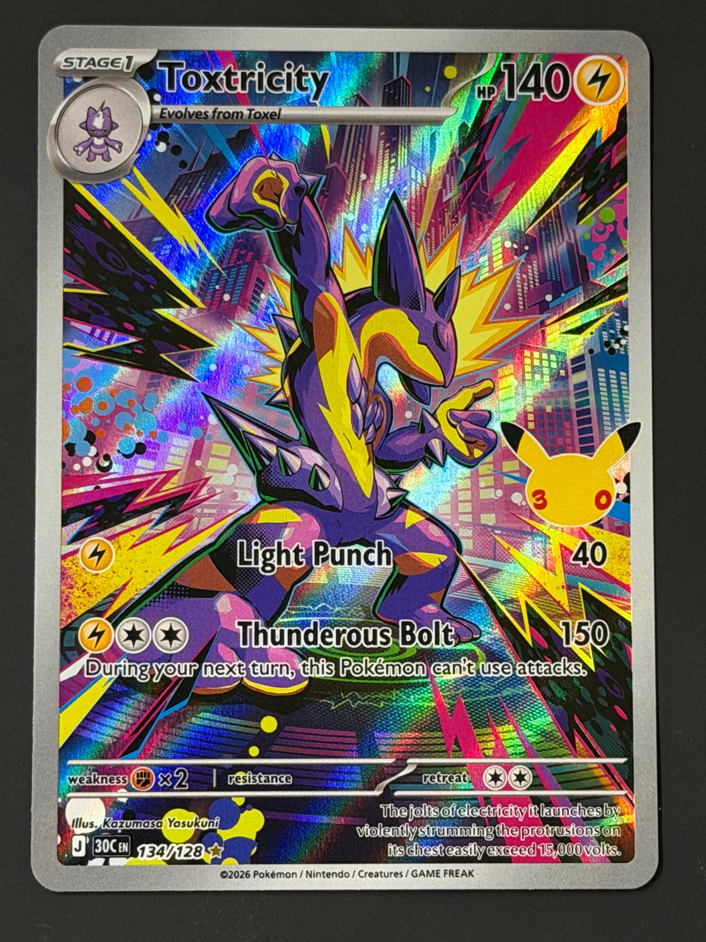 134/128 Toxtricity - Pokémon 30th Celebration Illustration Rare