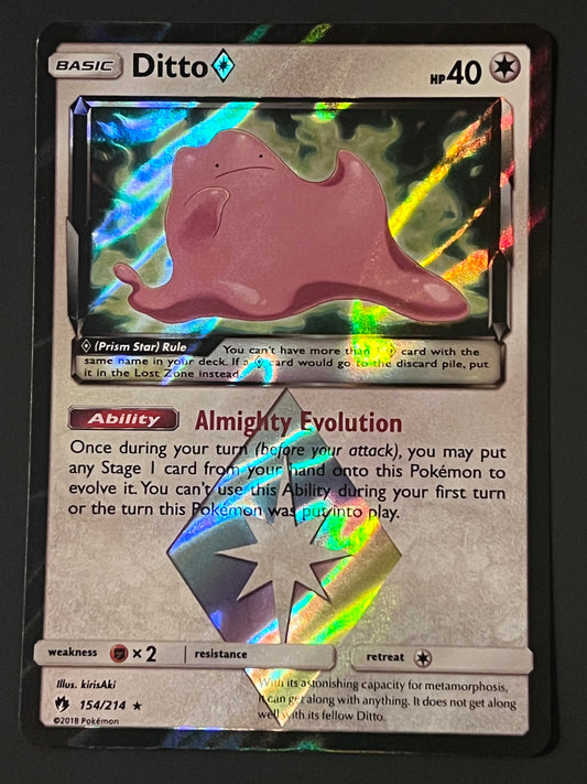154/214 Ditto - Lost Thunder Rare Prism Holo