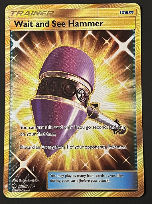 236/214 Wait and See Hammer - Pokémon Lost Thunder Gold Secret Rare