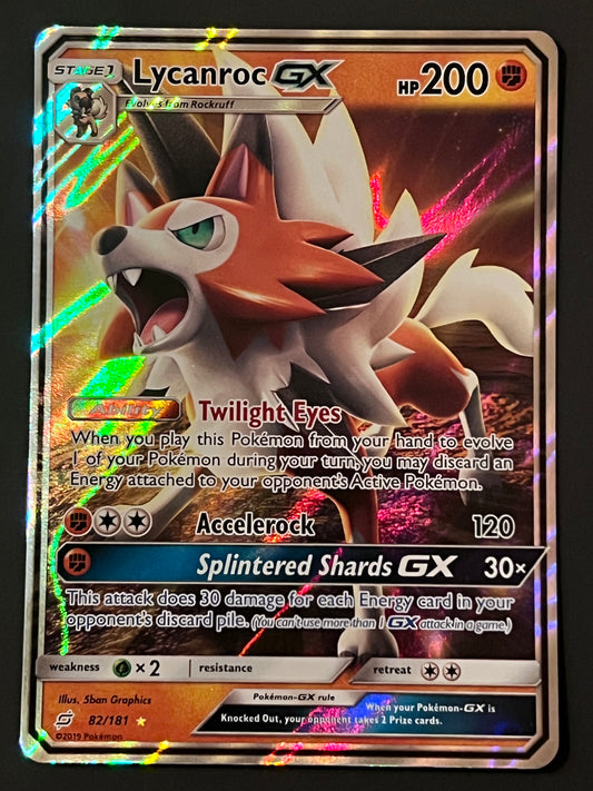 082/181 Lycanroc Gx - Pokémon Team Up Ultra Rare