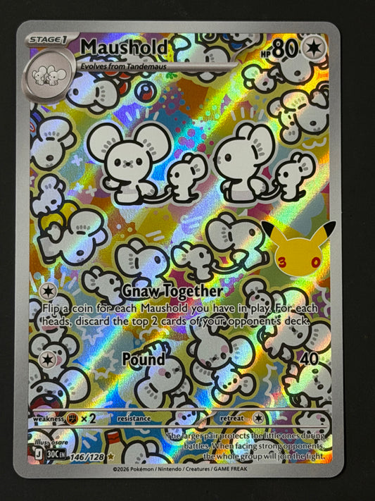 146/128 Maushold - Pokémon 30th Celebration Illustration Rare