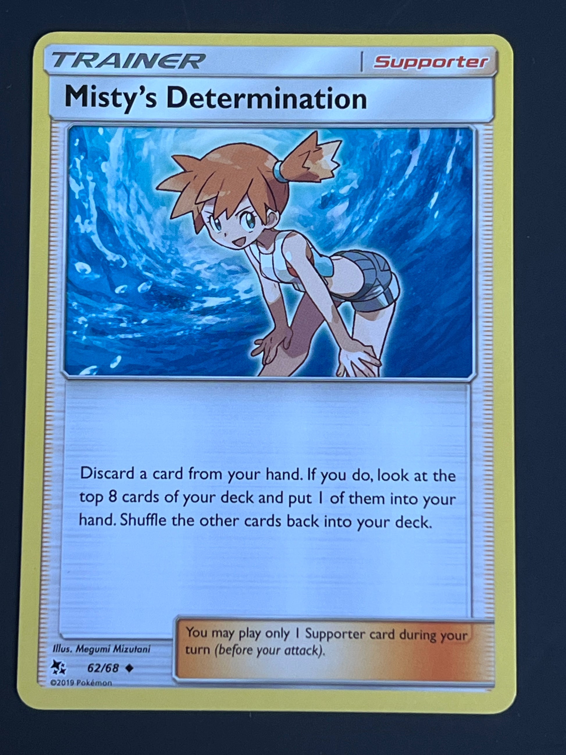 misty's determination pokemon card value 62/68 Misty's Determination