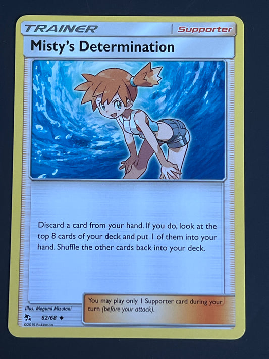 62/68 Misty’s Determination - Pokémon Hidden Fates Uncommon