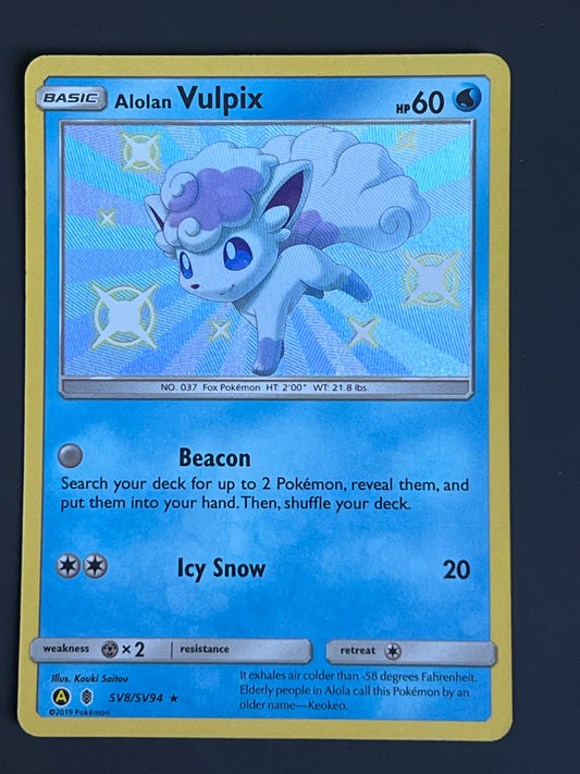 SV08/SV94 Alolan Vulpix - Pokémon Hidden Fates Shiny Rare