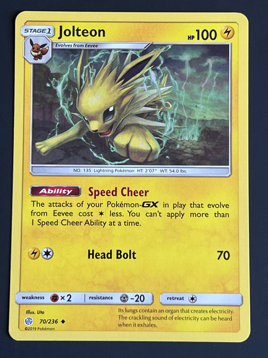 070/236 Jolteon - Pokémon Cosmic Eclipse Uncommon