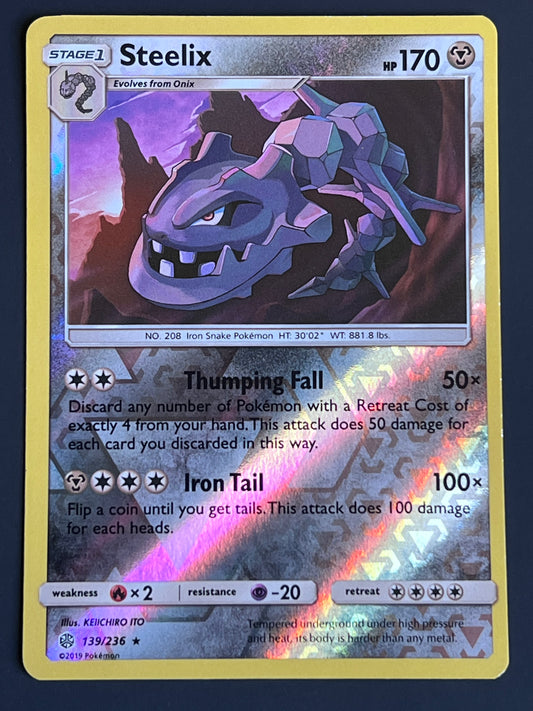 139/236 Steelix - Pokémon Cosmic Eclipse Rare Reverse