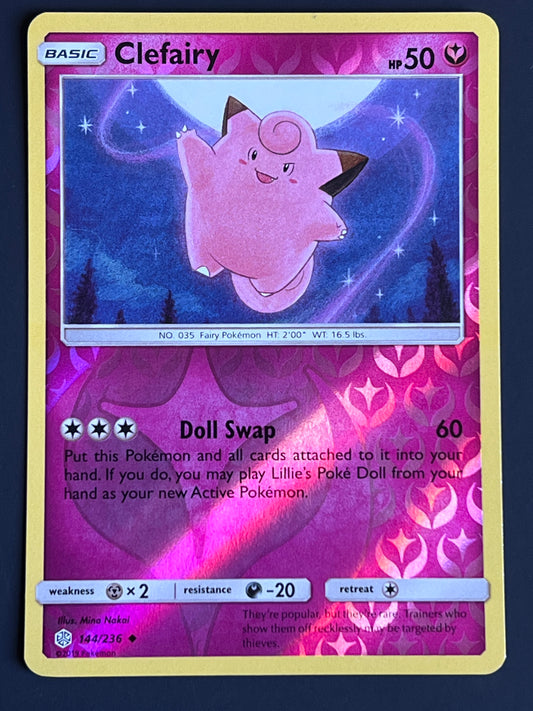 144/236 Clefairy - Pokémon Cosmic Eclipse Uncommon Reverse