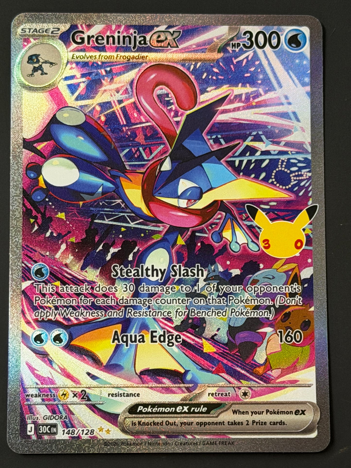 148/128 Greninja ex - Pokémon 30th Celebration Special Illustration Rare