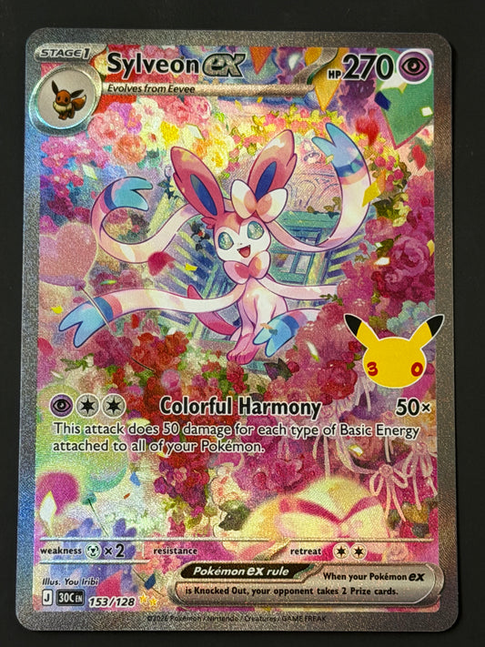 153/128 Sylveon ex - Pokémon 30th Celebration Special Illustration Rare