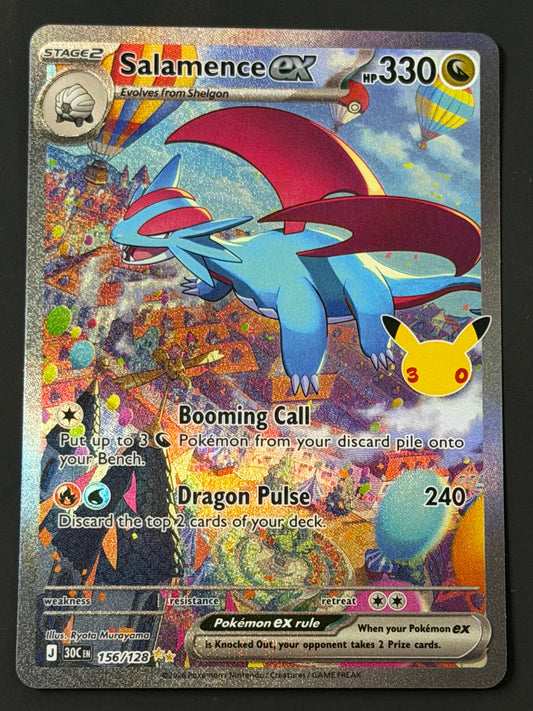 156/128 Salamence ex - Pokémon 30th Celebration Special Illustration Rare