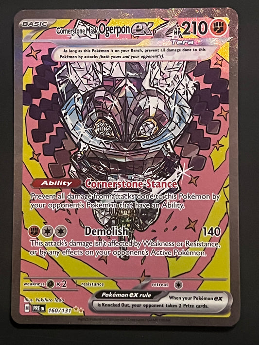 160/131 Cornerstone Mask Ogerpon Ex - Pokémon Prismatic Evolutions Special Illustration Rare