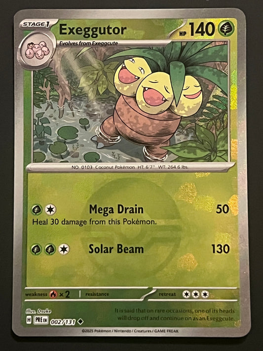 002/131 Exeggutor - Pokémon Prismatic Evolutions Uncommon Reverse POKEBALL