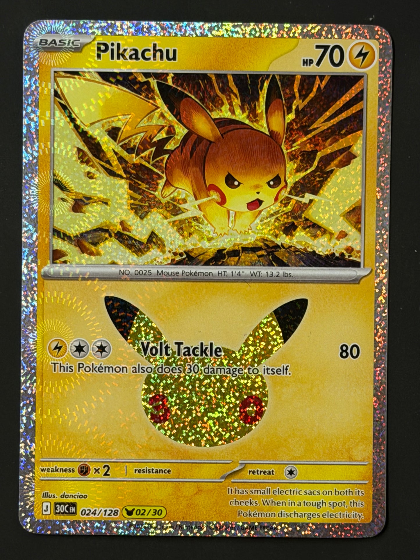 024/128 Pikachu - Pokémon 30th Celebration Pikachu Rare
