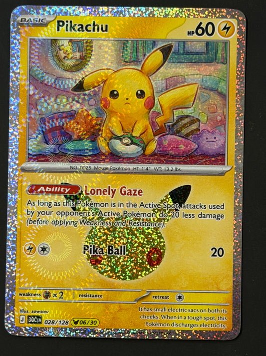 028/128 Pikachu - Pokémon 30th Celebration Pikachu Rare