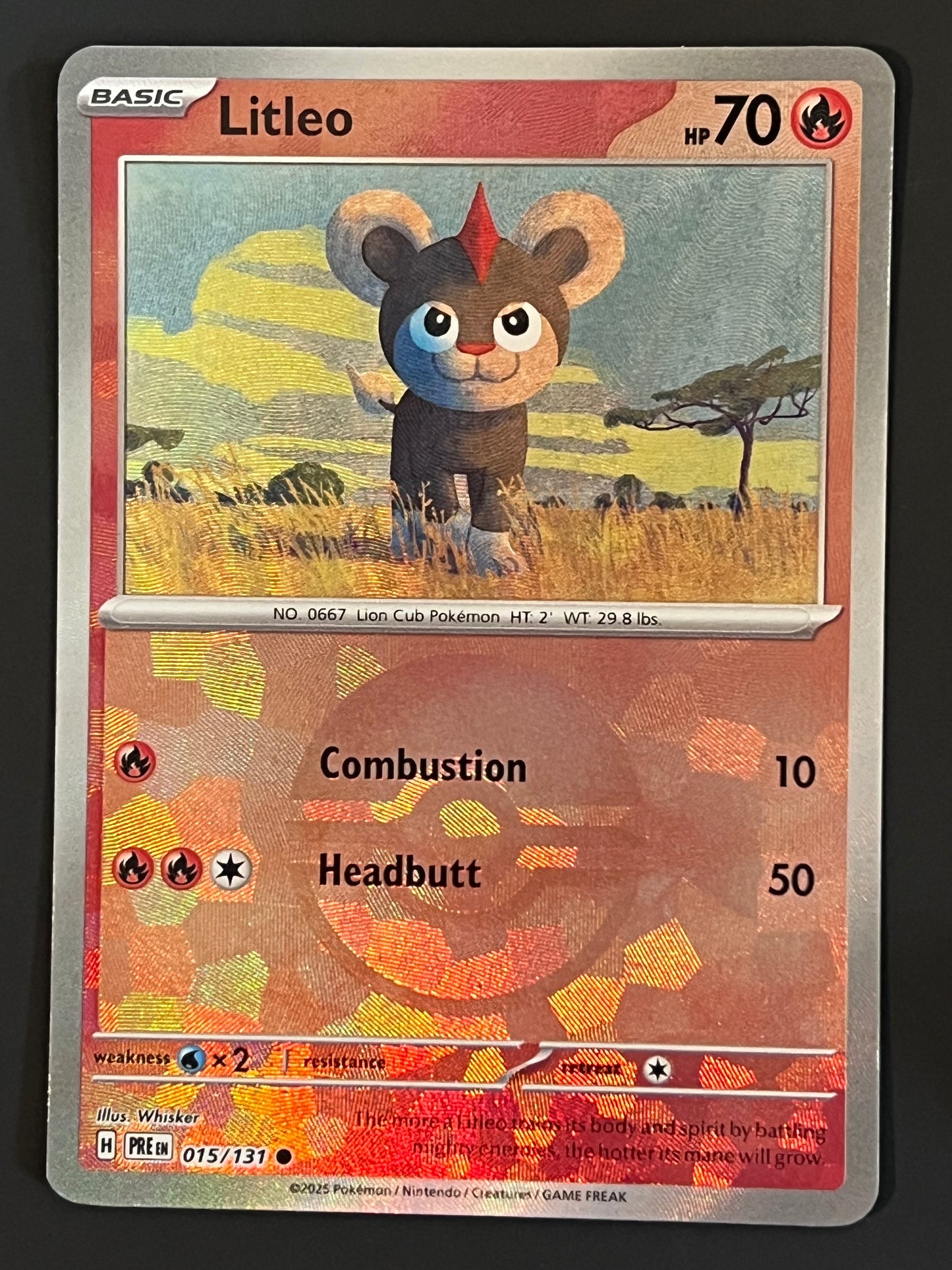 015/131 Litleo - Pokémon Prismatic Evolutions Common Reverse POKEBALL