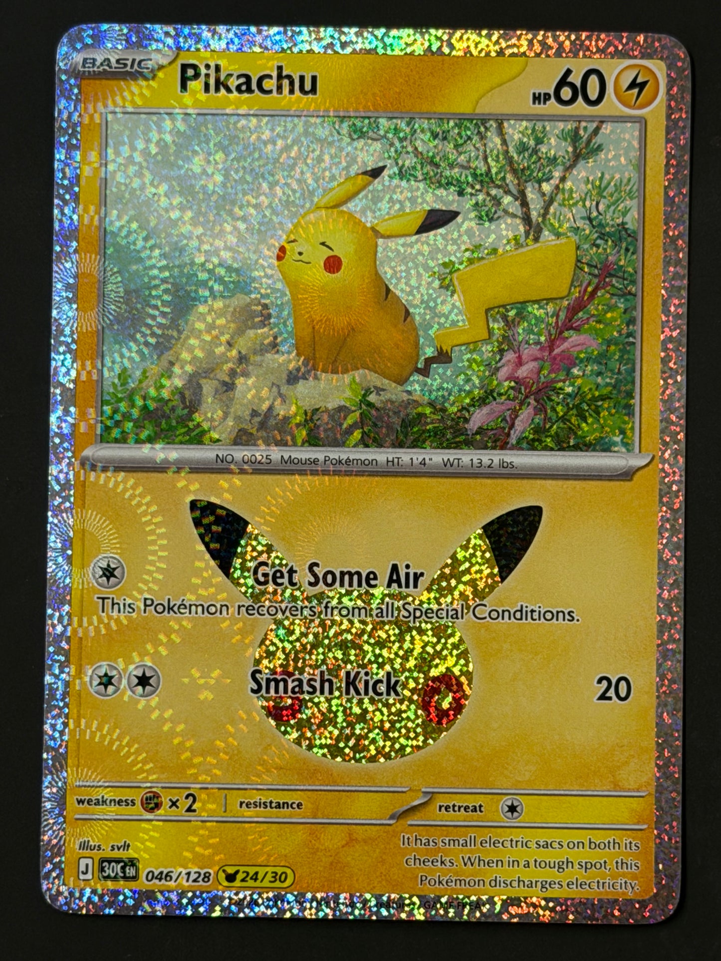046/128 Pikachu - Pokémon 30th Celebration Pikachu Rare