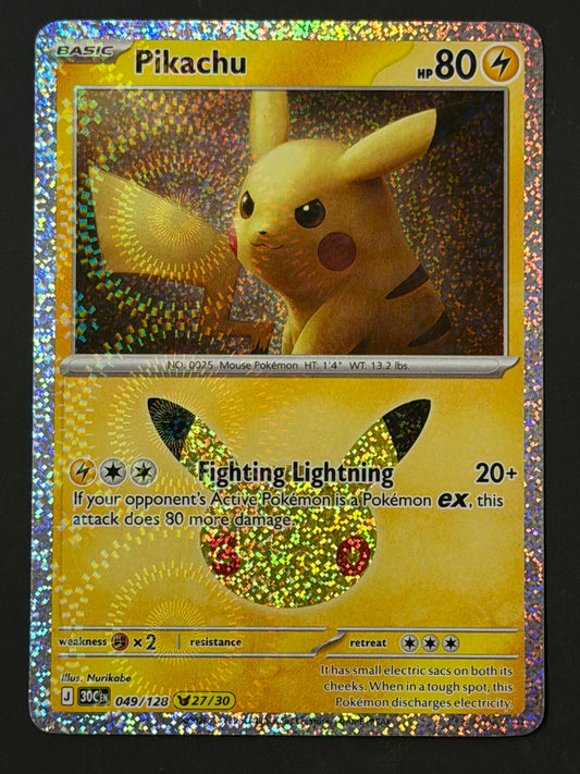 049/128 Pikachu - Pokémon 30th Celebration Pikachu Rare