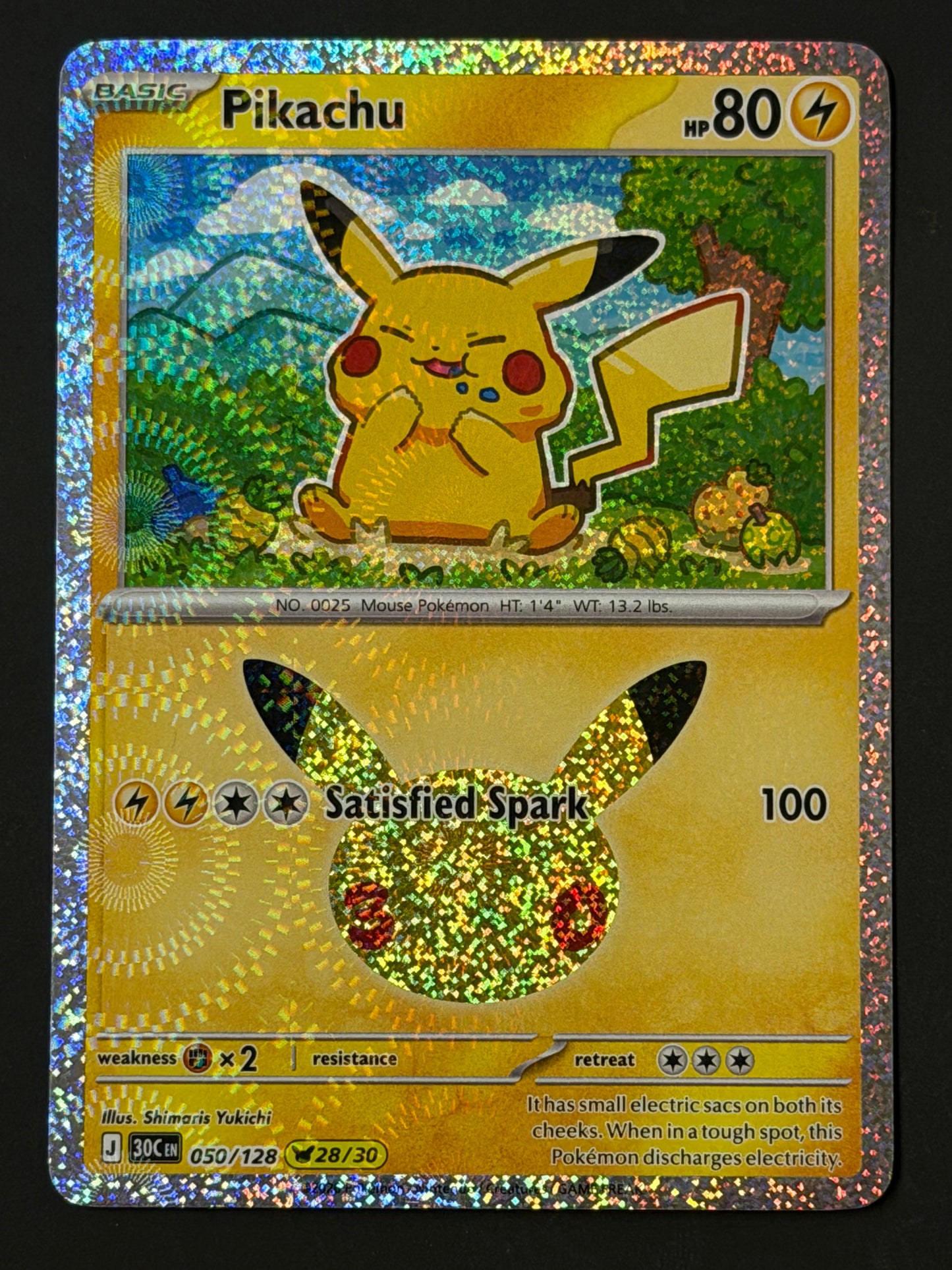050/128 Pikachu - Pokémon 30th Celebration Pikachu Rare