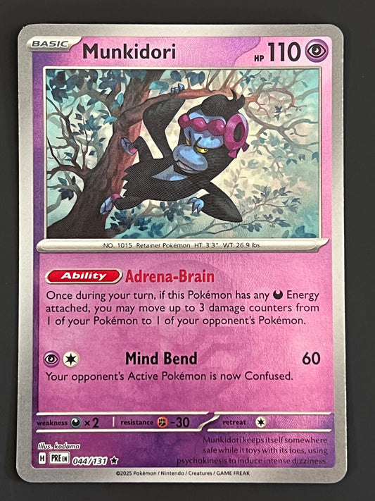 044/131 Munkidori - Pokémon Prismatic Evolutions Rare Reverse POKEBALL