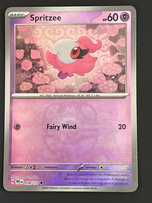 038/131 Spritzee - Pokémon Prismatic Evolutions Common Reverse MASTERBALL
