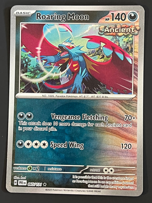 065/131 Roaring Moon - Pokémon Prismatic Evolutions Rare Reverse POKEBALL