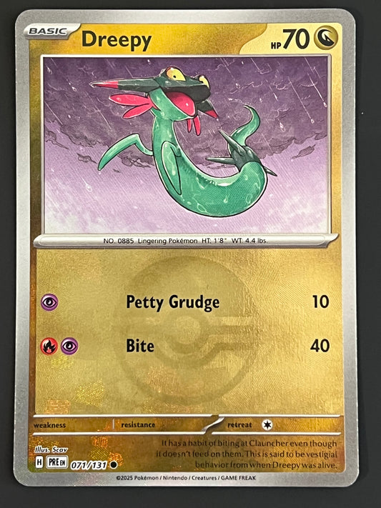 071/131 Dreepy - Pokémon Prismatic Evolutions Common Reverse POKEBALL