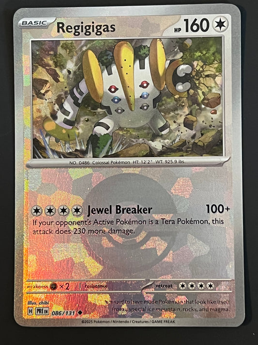 086/131 Regigigas - Pokémon Prismatic Evolutions Uncommon Reverse POKEBALL