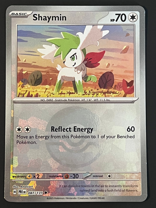 087/131 Shaymin - Pokémon Prismatic Evolutions Uncommon Reverse POKEBALL