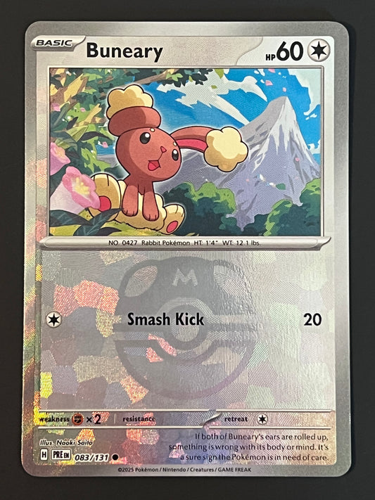083/131 Buneary - Pokémon Prismatic Evolutions Common Reverse MASTERBALL