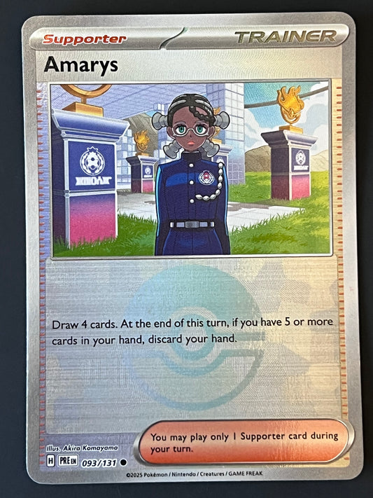 093/131 Amarys - Pokémon Prismatic Evolutions Common Reverse POKEBALL