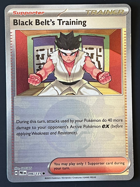 096/131 Black Belt’s Training - Pokémon Prismatic Evolutions Common Reverse POKEBALL