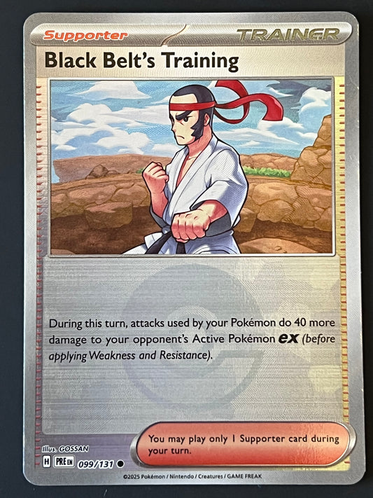 099/131 Black Belt’s Training - Pokémon Prismatic Evolutions Common Reverse POKEBALL