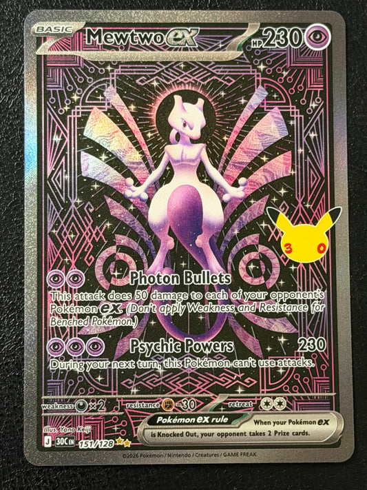 151/128 Mewtwo ex - Pokémon 30th Celebration Special Illustration Rare