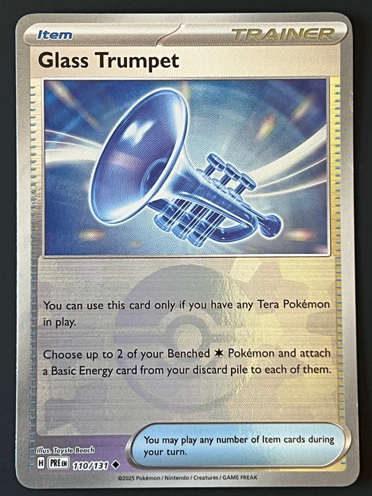 110/131 Glass Trumpet - Pokémon Prismatic Evolutions Uncommon Reverse POKEBALL