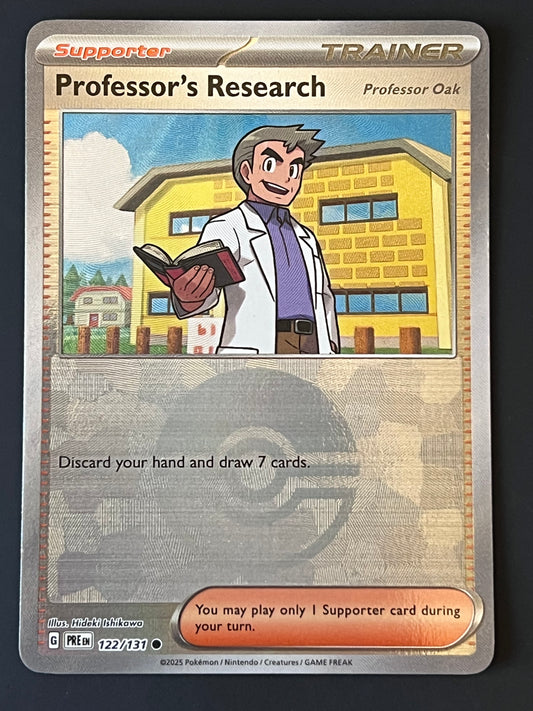 122/131 Professor’s Research - Pokémon Prismatic Evolutions Common Reverse POKEBALL