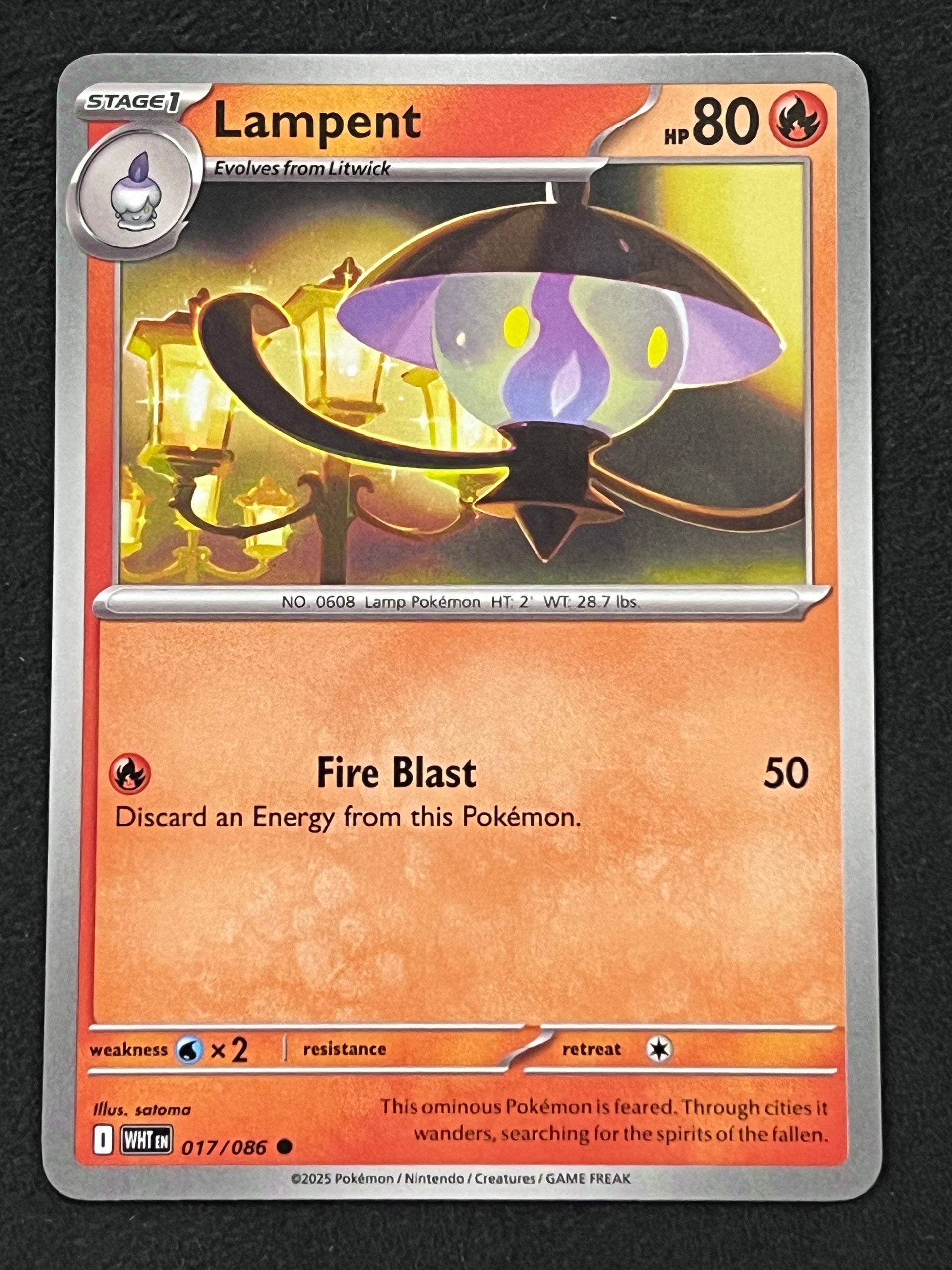 pokemon lampent card 017/086 Lampent